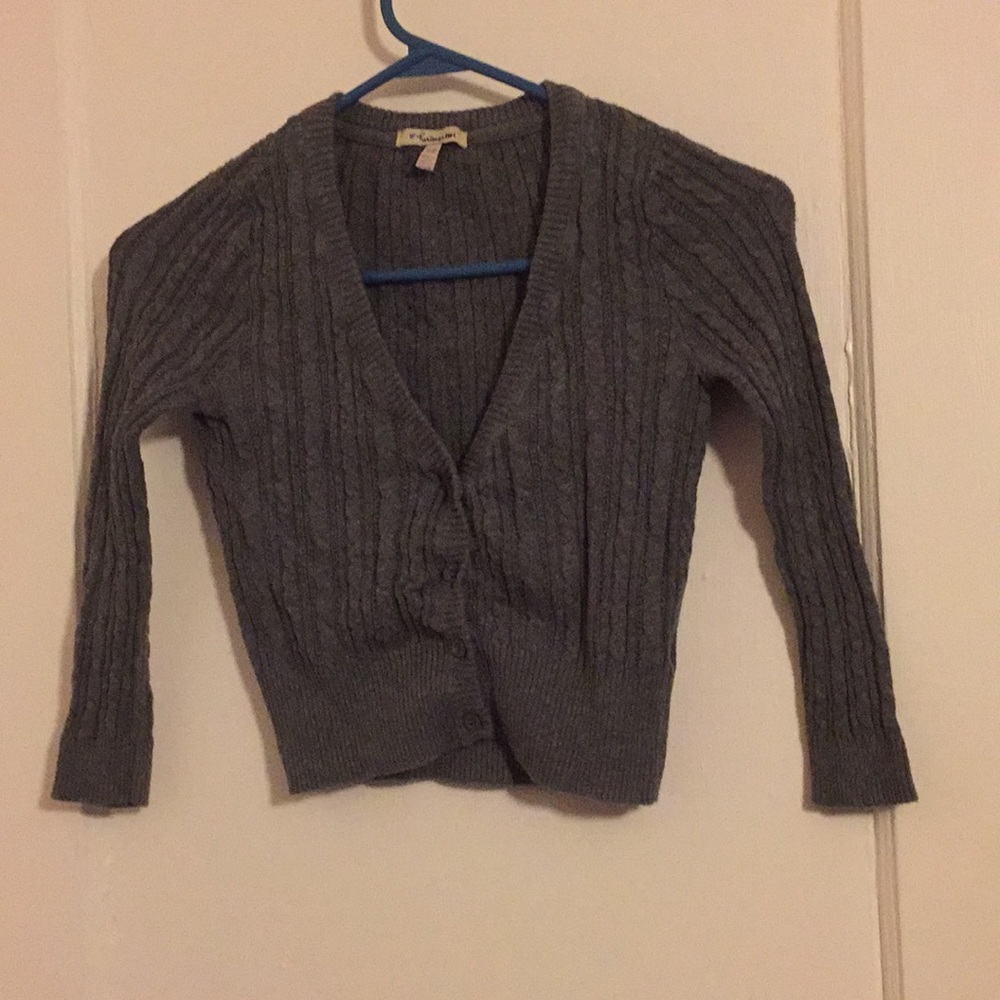 Gray cardigan